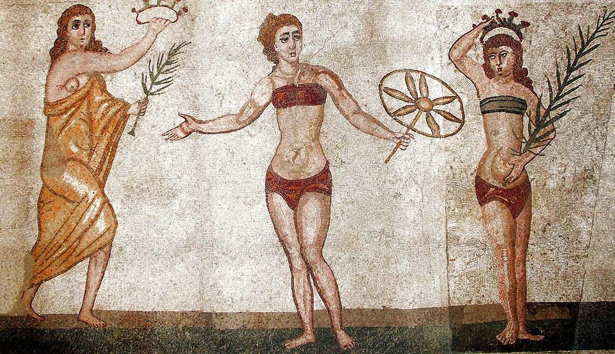Ancient Roman Clothing Mosaic